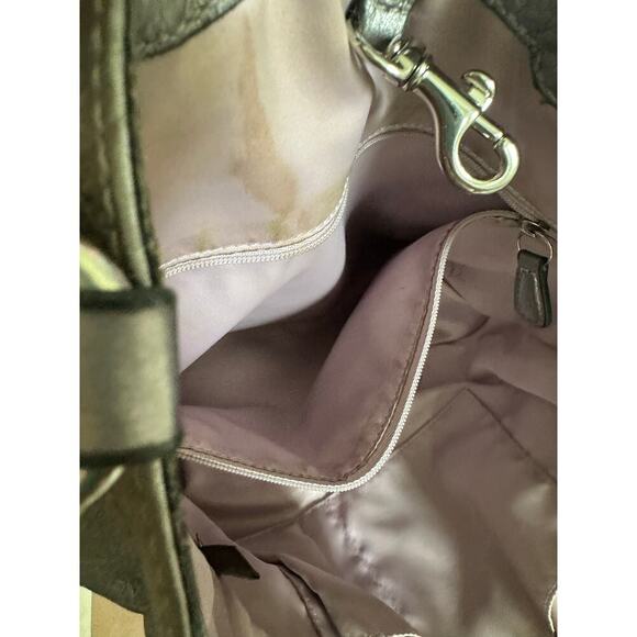 Coach Audrey Metallic Cinch Tie Perforated Tote Leather Crossbody 19568 - Picture 8 of 13